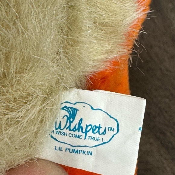 Wish Pets Lil Pumpkin Halloween Tan Plush Bear - Picture 9 of 9